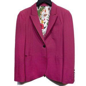 Gucci Fuschia Blazer With Geranium Floral Lining